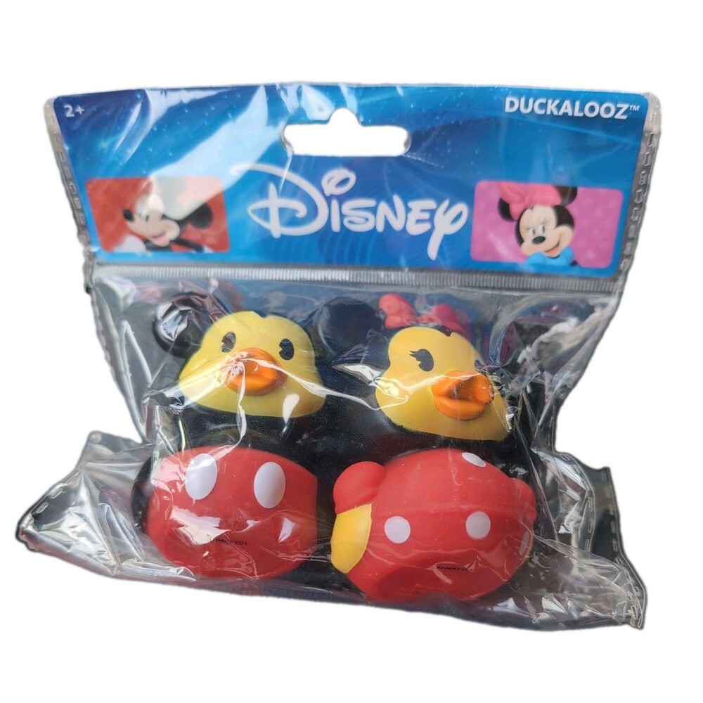 Disney Duckalooz Mickey Mouse & Minnie Mouse Rubber Ducks 2 Pack Sealed